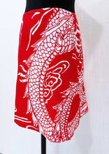 Load image into Gallery viewer, Chinese Slit A-line Skirt (Red/White)
