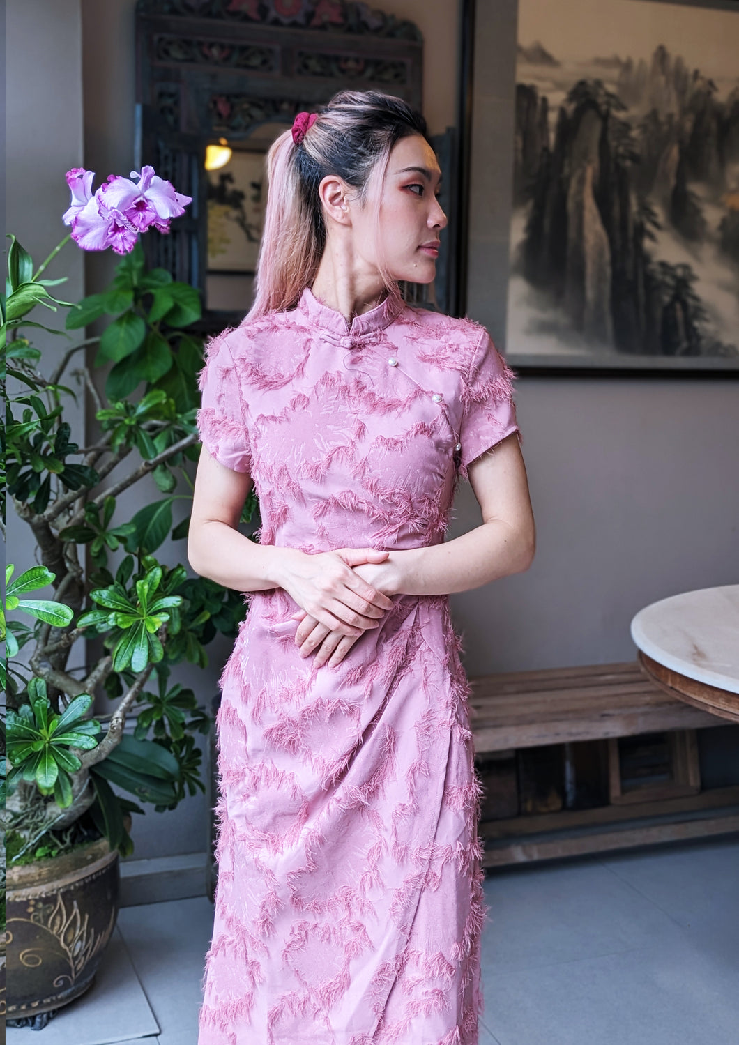 Textured Featured Cheongsam