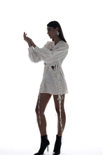 Load image into Gallery viewer, Asymmetrical Lace Up Shirt Dress
