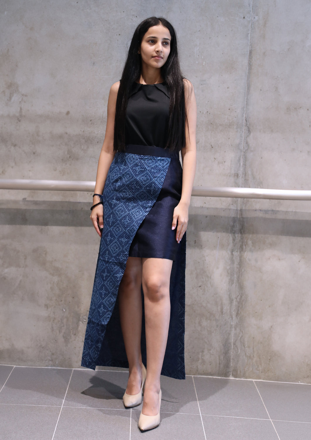 Kantha Assymetrical Skirt