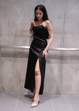 Load image into Gallery viewer, Slit Maxi Silk Dress
