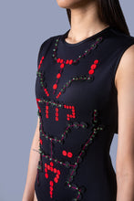 Load image into Gallery viewer, Bodysuit Embellished with Swarovski Crystals and Laser Cut Panels
