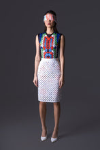Load image into Gallery viewer, Laser Cut Pencil Skirt with Swarovski Crystals

