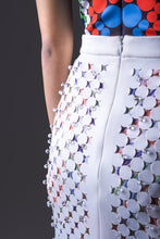 Load image into Gallery viewer, Laser Cut Pencil Skirt with Swarovski Crystals
